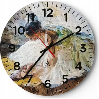 Hodiny Kuchyňské nástěnné hodiny 30x30 Baletka Moderní skleněné hodiny do obýváku Tiché