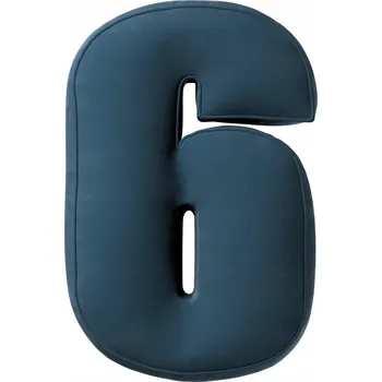 Polštář Polštář s číslem 6 YellowTipi, pruská světle modrá