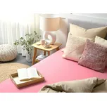 Napínací prostěradlo červené 180 x 200 cm elastické okraje klasická postelová plachta textilie do ložnice Beliani