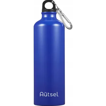 Láhev Láhev na vodu lahev na pití BPAfree 1000 ml OCEL 1L MODRÁ TVRDÁ HLINÍK