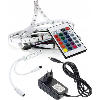 LED osvětlení LED pásek SADA 150 RGB 2m + ovladač a napájecí zdroj