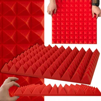 akustická pěna AKUSTICKÁ PĚNA PYRAMIDA 5CM MELOUNOVÁ