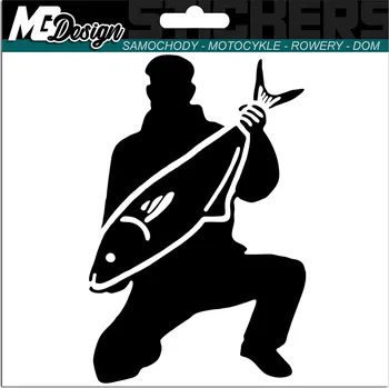 Samolepicí dekorace na vozidlo NÁLEPKA na auto RYBÁŘ RYBA FISH RYBÁŘ 10x15 cm