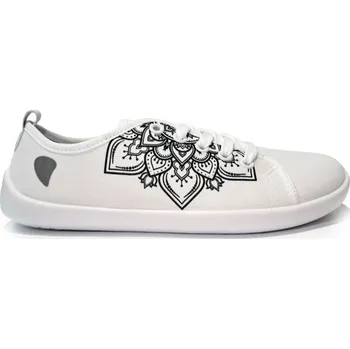 Dámská obuv Anatomic stylové barefoot tenisky Natural Canvas 1N06 - Bílé s mandalou Velikost EU: 40, vnitřní délka: 258, vnitřní šířka: 98