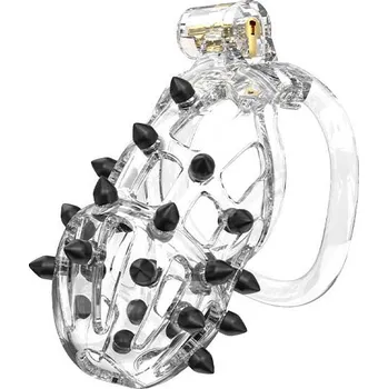 Pás cudnosti Rimba P-Cage PC09 Penis Cage Size M Transparent