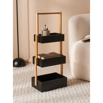 Stojací lampa Sinsay - Tříúrovňová stojací police s bambusovým rámem - černá - 821DH-99X - 821DH-99X-ONE