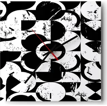 Hodiny Velké nástěnné hodiny 40x40 Abstrakce Skleněné tiché hodiny