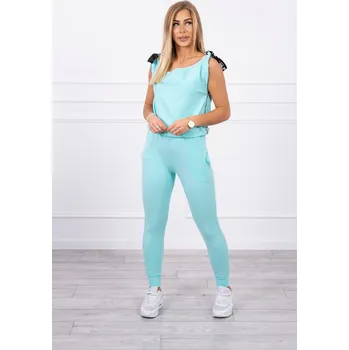 Dámské kalhoty Dámské kalhoty s přeměnou na kombinézu selfie mint K-Fashion, UNI i519_20253-U