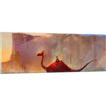 Obraz Obraz na skle do obýváku ložnice 90x30 abstrakce obrazy na zeď sklo