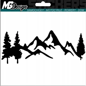 Samolepicí dekorace na vozidlo NÁLEPKA na auto HORY LES 6x15