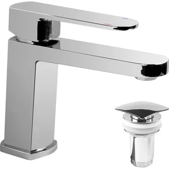 Mereo Umyvadlová stojánková baterie, Mada, chrom, s vyšší pákou, s clic-clac CH02 CBQ10104MC