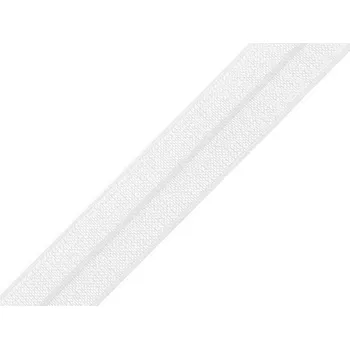 Textilní guma Lemovací pruženka půlená šíře 16 mm Varianta: 9 bílá, Balení: 5 m