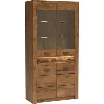 Knihovna INDIANAPOLIS s | vitrína I-3 | 96 cm | jasan světlý