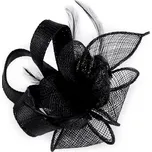 Fascinátor / brož květ s peřím Varianta: 5 černá, Balení: 1 ks