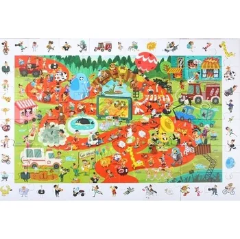 Dřevěná hračka Dřevěné Puzzle ROBOTIME + vzdělávací hra 4 8 dílů pro děti