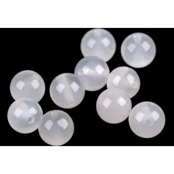 Korálek Achát bílý, minerální korálky Ø8 mm Varianta: achát bílý, Balení: 48 ks