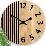 Nástěnné hodiny dubové LONDÝN 33 cm Černé TICHÉ