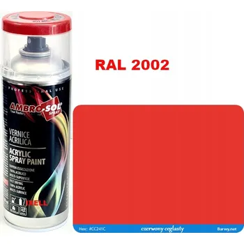 Barva ve spreji RAL 2002 AKRYLOVÝ LAK ve spreji červený LESK 1233