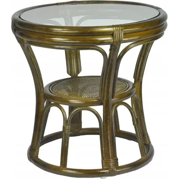 Konferenční stolek Konferenční stolek RattaNeo Coral kulatý 54 x 54 x 52 cm olivový