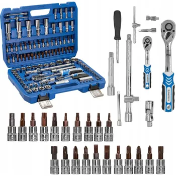 Sada nářadí SADA NÁŘADÍ klíčů VELKÁ Skříňka na nářadí Nářadí BAUHUS 108 Dílů Silná