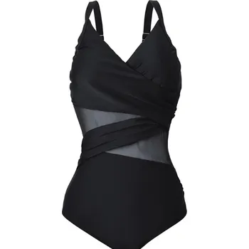 Dámské plavky K&M jednodílné plavky černé barvy, velikost 3XL