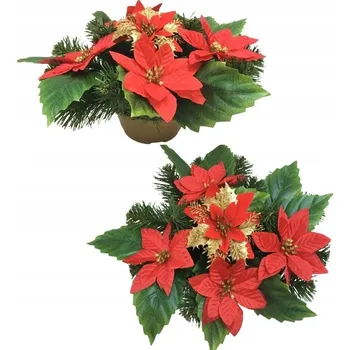 umělá květina DEKORACE DEKORACE KVĚTINÁČ KVĚTINÁČ KYTICE umělý květ HVĚZDA Z POTHLEHEMU 8 cm