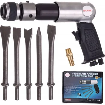 Pneumatické kladivo Pneumatické sekací kladivo s automatickým úderem + dlouhé kulaté sekáče 175 mm