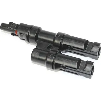 Elektrický konektor Konektor pro solární panely MC4 rozbočení 1x zdířka,2x konektor