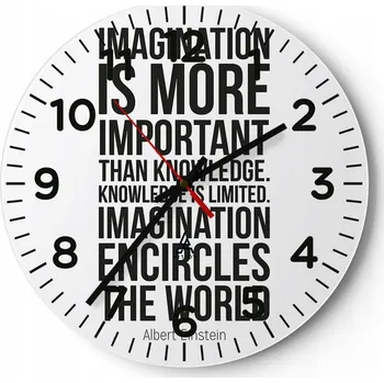 Hodiny Kuchyňské nástěnné hodiny 30x30 Typografie Moderní skleněné hodiny Tiché