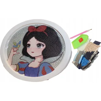 Obraz 3D OBRÁZEK K VYLEPENÍ V KULATÉM RÁMU BAREVNÉ VZORY 20CM E2413EMAJ