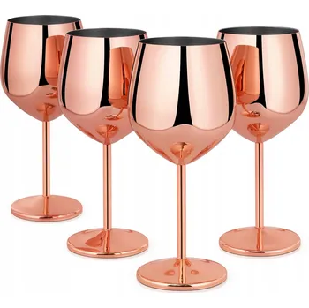 Sklenice Skleničky na bílé víno, skleničky na červené víno, skleničky na vodu Oak & Steel Golds41 růžové 500 ml 4 ks