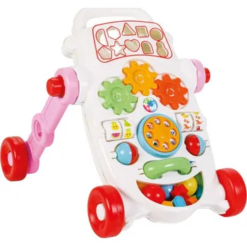 Chodítko baby interaktivní růžové s aktivitami pro miminko plast 2v1