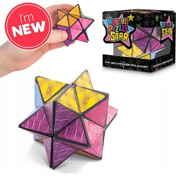 Puzzle Hlavolam Muddle Puzzle Star RODINNÁ Hračka Skládačka Pro Děti od 5 Let Skvělá