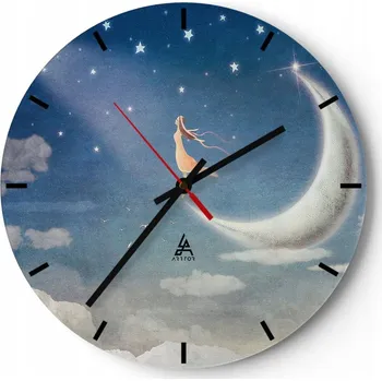 Hodiny Nástěnné hodiny do kuchyně 30x30 Abstrakce Skleněné hodiny do obýváku Tiché