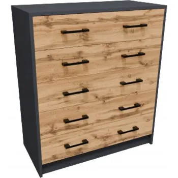 Komoda Botník obuv 5S grafit-Wotan regál police prostorná komoda antracit