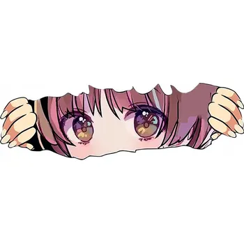 Samolepicí dekorace na vozidlo Barevná NÁLEPKA Grafika na auto Japonské Anime 17x5 cm