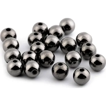 Korálek Plastové voskové korálky / perly Glance Metalic Ø8 mm Varianta: 3 antracit, Balení: 20 g