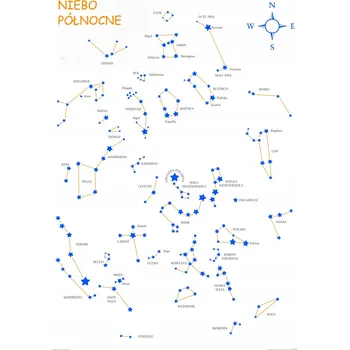 Obraz Plakát Severní obloha bílý bez rámu 50 x 70 cm