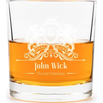 Sklenice S gravírováním SKLENICE NA WHISKÉ Velká kulatá Dárek k narozeninám a svátkům
