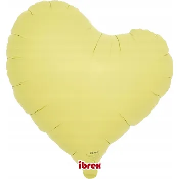 Balónek Fóliový BALÓNEK žlutý SRDCE hladký pastelový 5 ks