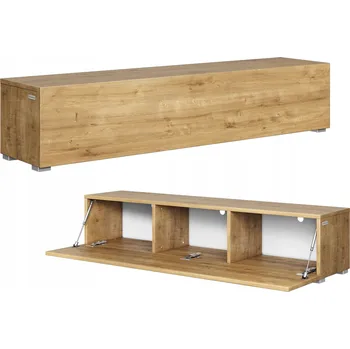Obývací pokoj TV stolek KIRA 140 cm, skříňka pod televizi zlatý dub