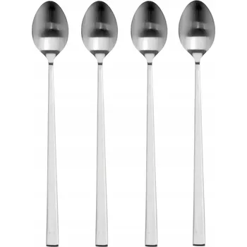 Příbor Bitz HOME Lžičky na Latte Macchiato 20 cm 4 Ks / Stříbrné Matné