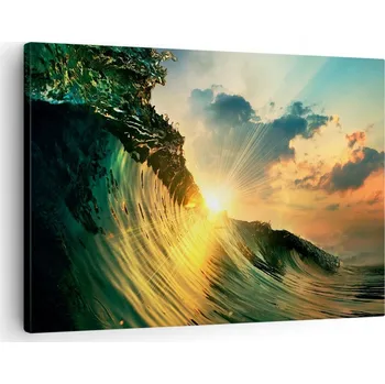 Obraz Obraz na plátně do obýváku, ložnice 70x50 – Mořská vlna – foto obrazy na zeď