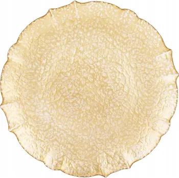 Bronzový tác zlatý podnos pod talíř podnos talíř glamour