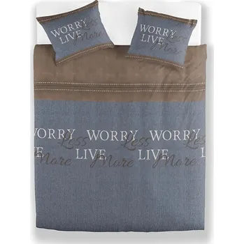 Povlečení MODERNÍ POVLEČENÍ ANEEZA „DENIM“ 200x220 (3 díly)