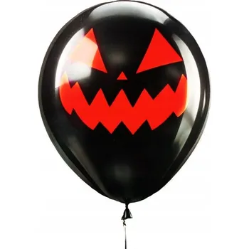 Balónek Balónky 28 cm Dýně dutá černá 10 Ks HALLOWEEN