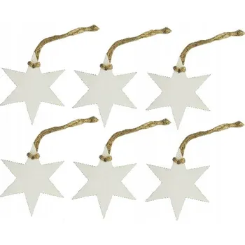 Vánoční ozdoba Dřevěná vánoční koule Hvězda závěsná ozdoba na stromeček