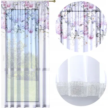 Obraz HOTOVÁ ZÁCLONA 140x250 BARVENÁ VOÁL S VZOREM ŽÁBY 010