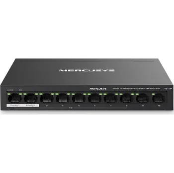 Switch Mercusys MS110P 10xFE desktop switch 8xPoE+