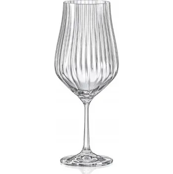 Sklenice Skleničky na bílé víno, skleničky červené víno Bohemia Tulipa Optic bezbarvé 450ml 6 ks